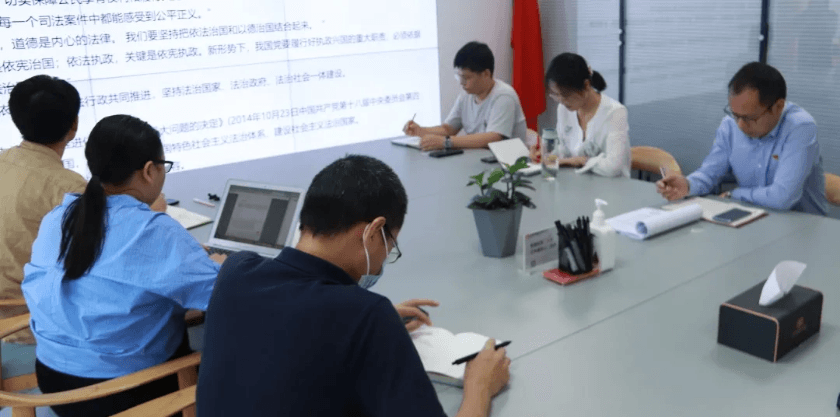盛廷联合党支部举办书记讲党课习近平法治思想暨《习近平谈治国理政》第四卷学习